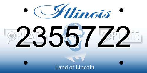 23557Z2 Illinois License Plate