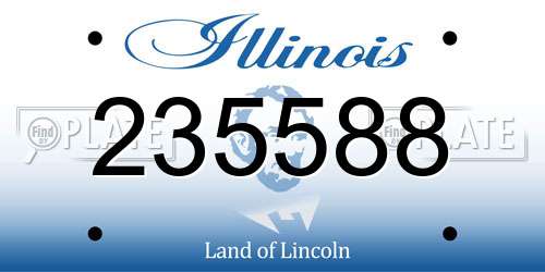 235588 Illinois License Plate