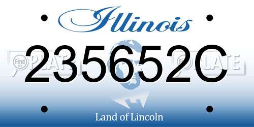 235652C Illinois License Plate