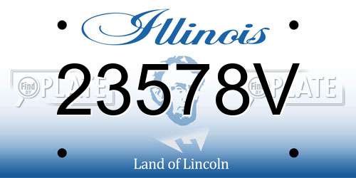 23578V Illinois License Plate