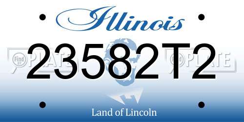 23582T2 Illinois License Plate