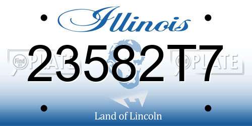 23582T7 Illinois License Plate