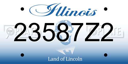 23587Z2 Illinois License Plate