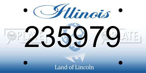 235979 Illinois License Plate