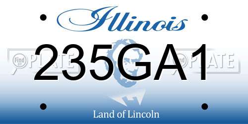 235GA1 Illinois License Plate