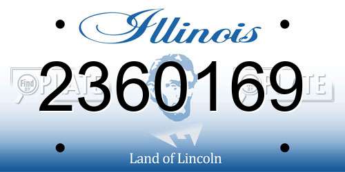 2360169 Illinois License Plate