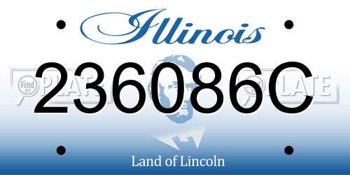 236086C Illinois License Plate
