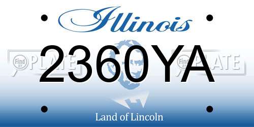 2360YA Illinois License Plate