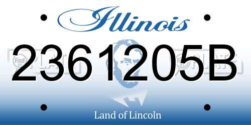 2361205B Illinois License Plate