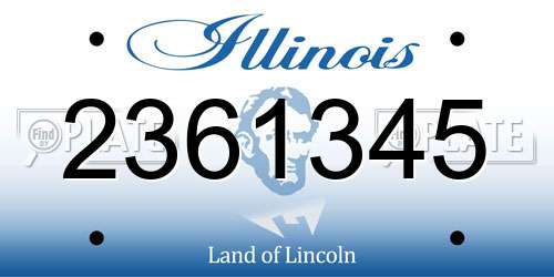2361345 Illinois License Plate