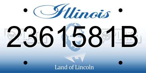 2361581B Illinois License Plate