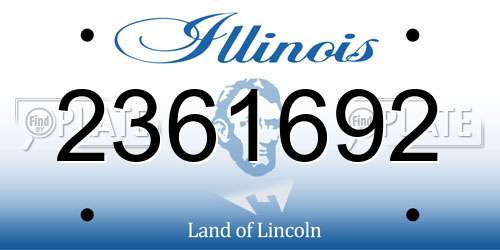 2361692 Illinois License Plate