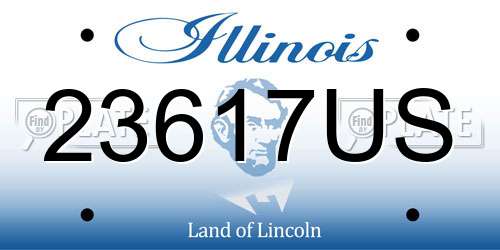 23617US Illinois License Plate