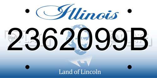 2362099B Illinois License Plate