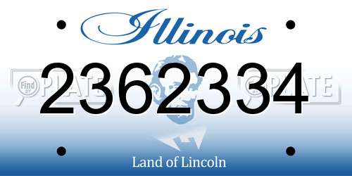 2362334 Illinois License Plate