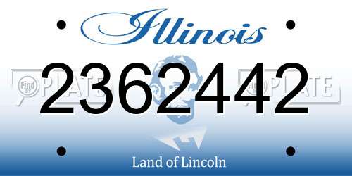 2362442 Illinois License Plate