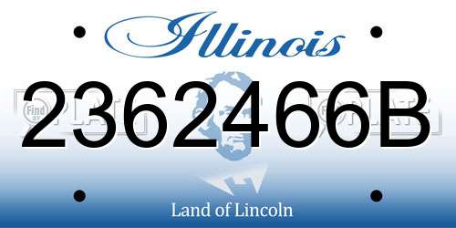 2362466B Illinois License Plate