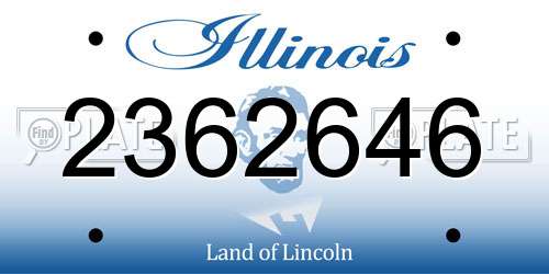 2362646 Illinois License Plate