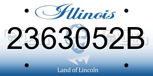 2363052B Illinois License Plate