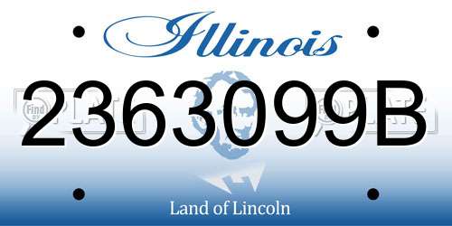 2363099B Illinois License Plate