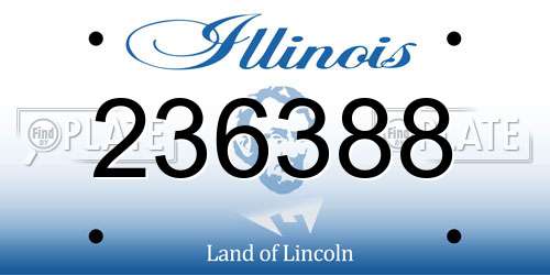 236388 Illinois License Plate