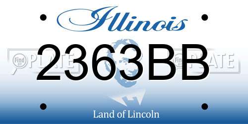 2363BB Illinois License Plate