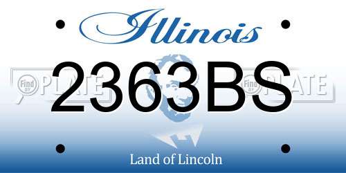 2363BS Illinois License Plate