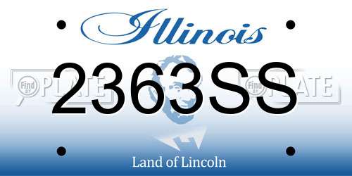 2363SS Illinois License Plate