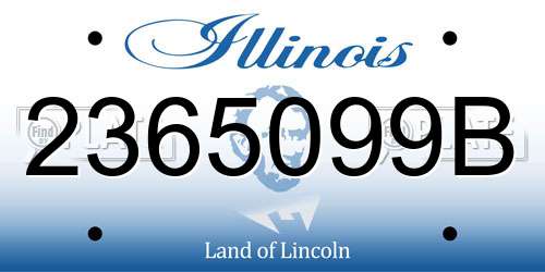 2365099B Illinois License Plate