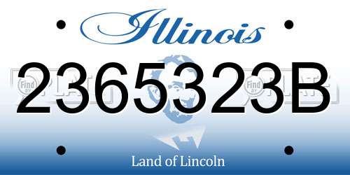 2365323B Illinois License Plate