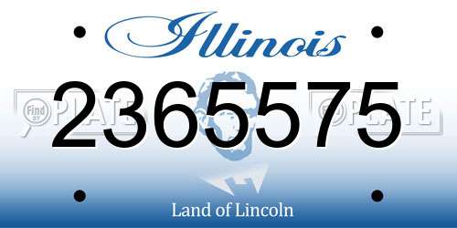 2365575 Illinois License Plate
