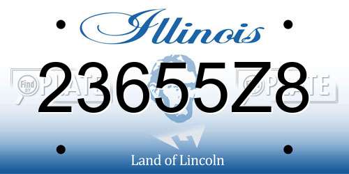 23655Z8 Illinois License Plate