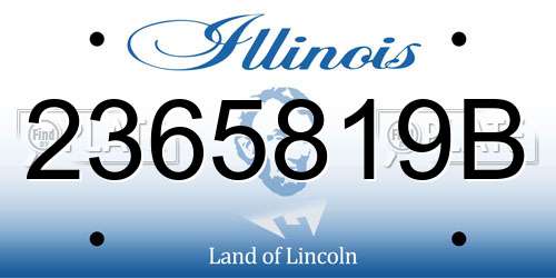 2365819B Illinois License Plate