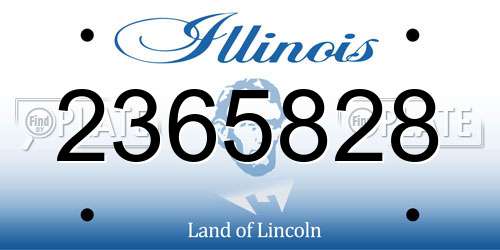 2365828 Illinois License Plate