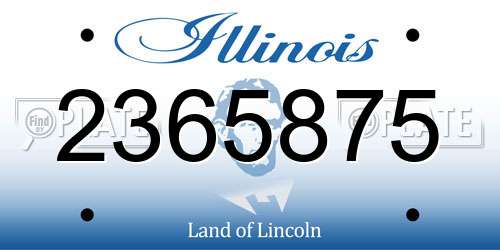 2365875 Illinois License Plate