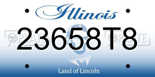 23658T8 Illinois License Plate