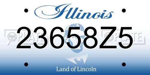 23658Z5 Illinois License Plate