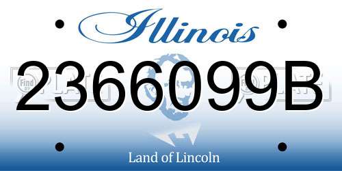 2366099B Illinois License Plate