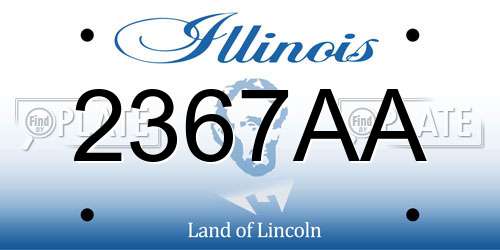 2367AA Illinois License Plate