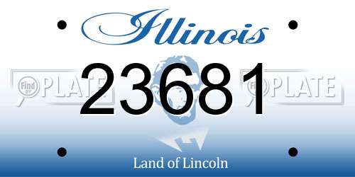23681 Illinois License Plate