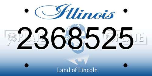 2368525 Illinois License Plate