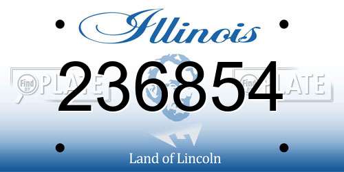 236854 Illinois License Plate