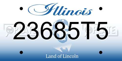 23685T5 Illinois License Plate