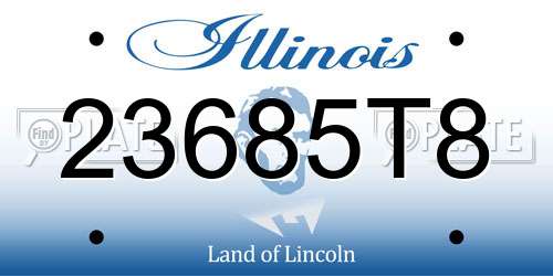 23685T8 Illinois License Plate