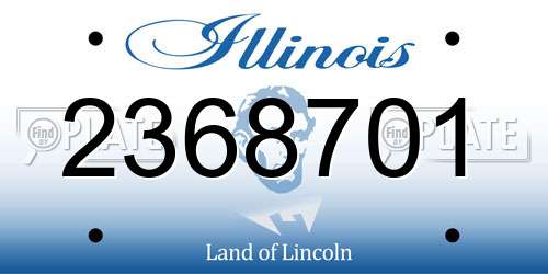 2368701 Illinois License Plate