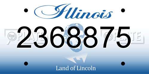 2368875 Illinois License Plate