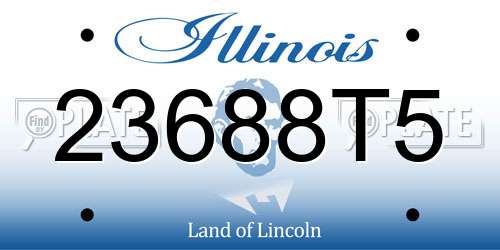 23688T5 Illinois License Plate
