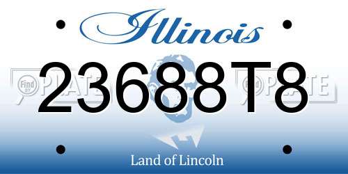 23688T8 Illinois License Plate