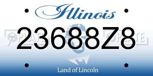 23688Z8 Illinois License Plate