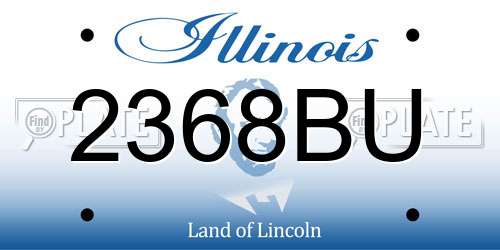 2368BU Illinois License Plate